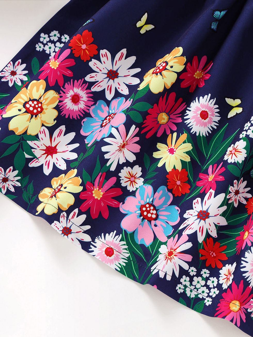 Thumbnail: Kids Girl Summer New Sling Dress Flower Print Suspenders Dresses Daily Comfortab