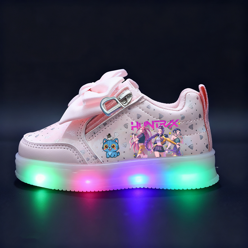 Thumbnail: Anime Cartoons Children LED Shoes KPop Demon Hunters Luminous Sneakers 2-6 Year 