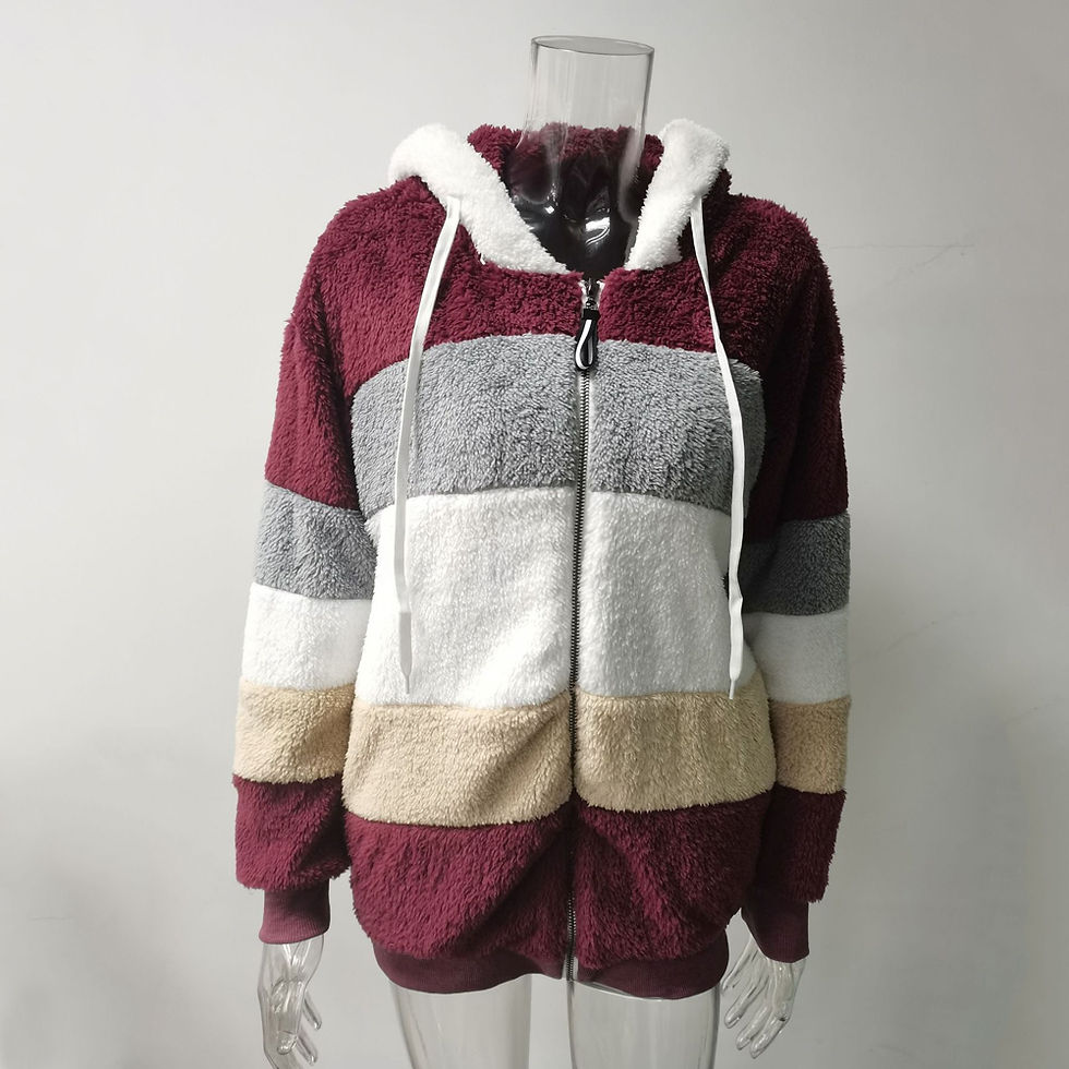 Thumbnail: Oversized Jacket for Women Coat 2025 Autumn Winter Warm Plush Pocket Hooded Stre