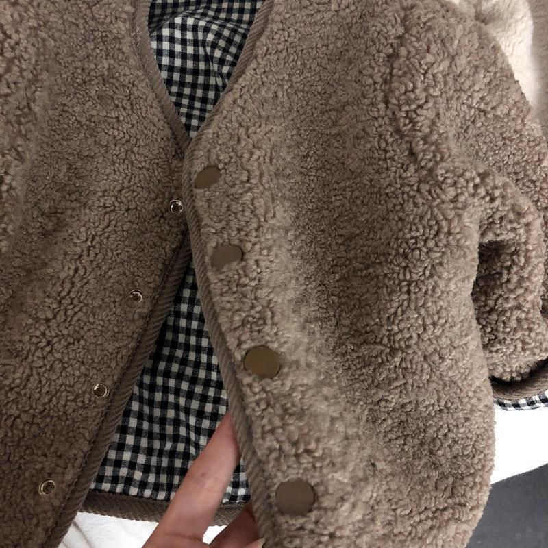 Thumbnail: Autumn and Winter Children's Outerwear Sweater, Thickened Lamb Wool Outerwear, C