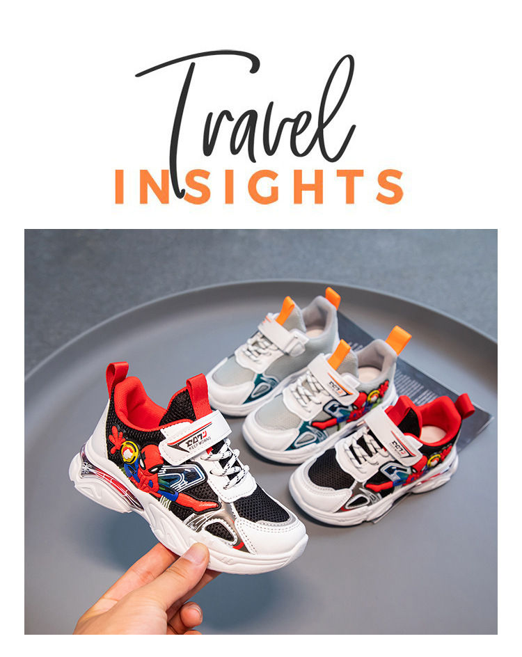 Thumbnail: Disney Boys' Sports Shoes Cartoon School Children's Mesh Breathable Running Whit
