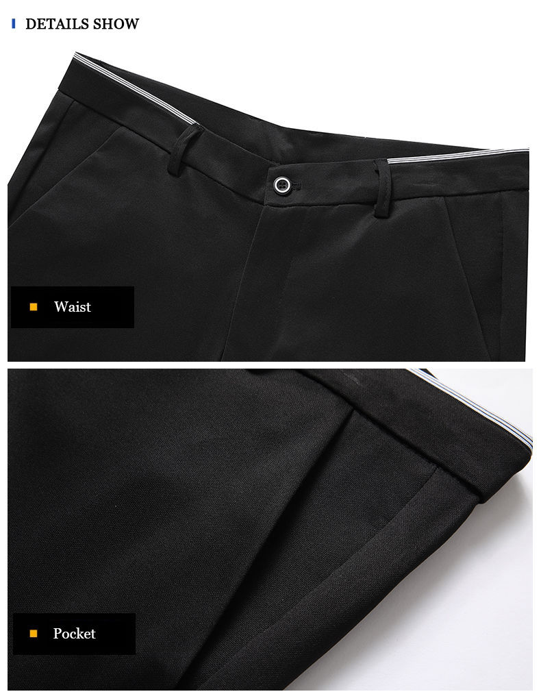 Thumbnail: Spring Autumn Mens Business Suit Pants Male Summer Thin Formal Solid Long Dress 