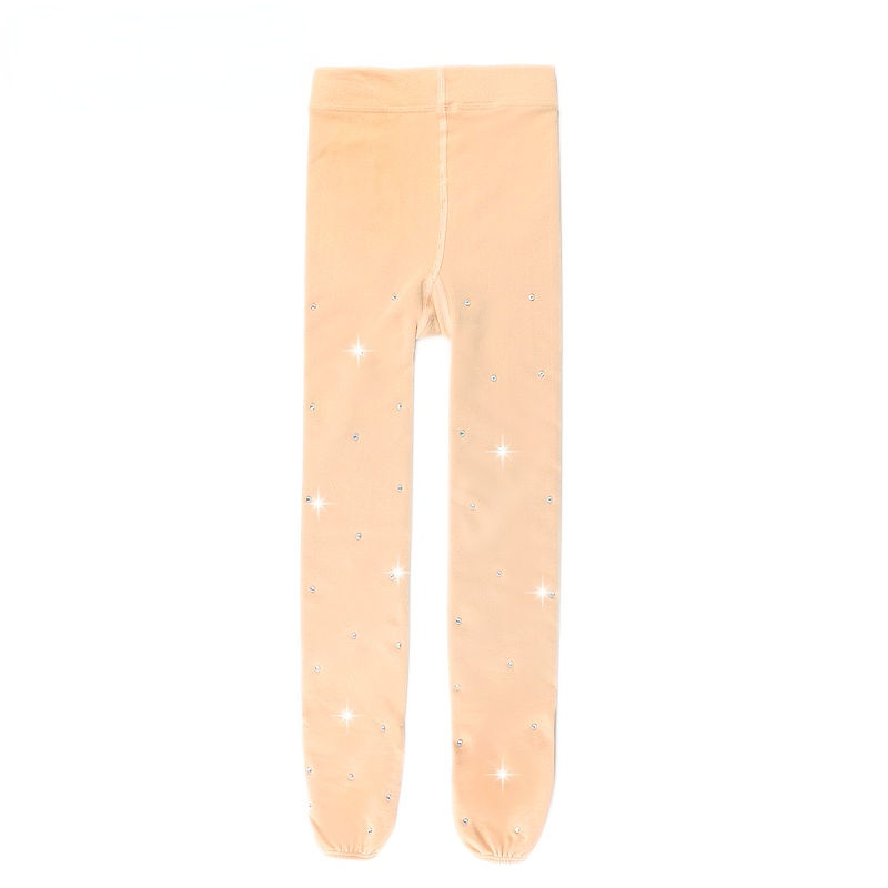 Thumbnail: Velvet Thick Figure Skating Pants Rhinestone Ice Skating Clothes Skating Socks S