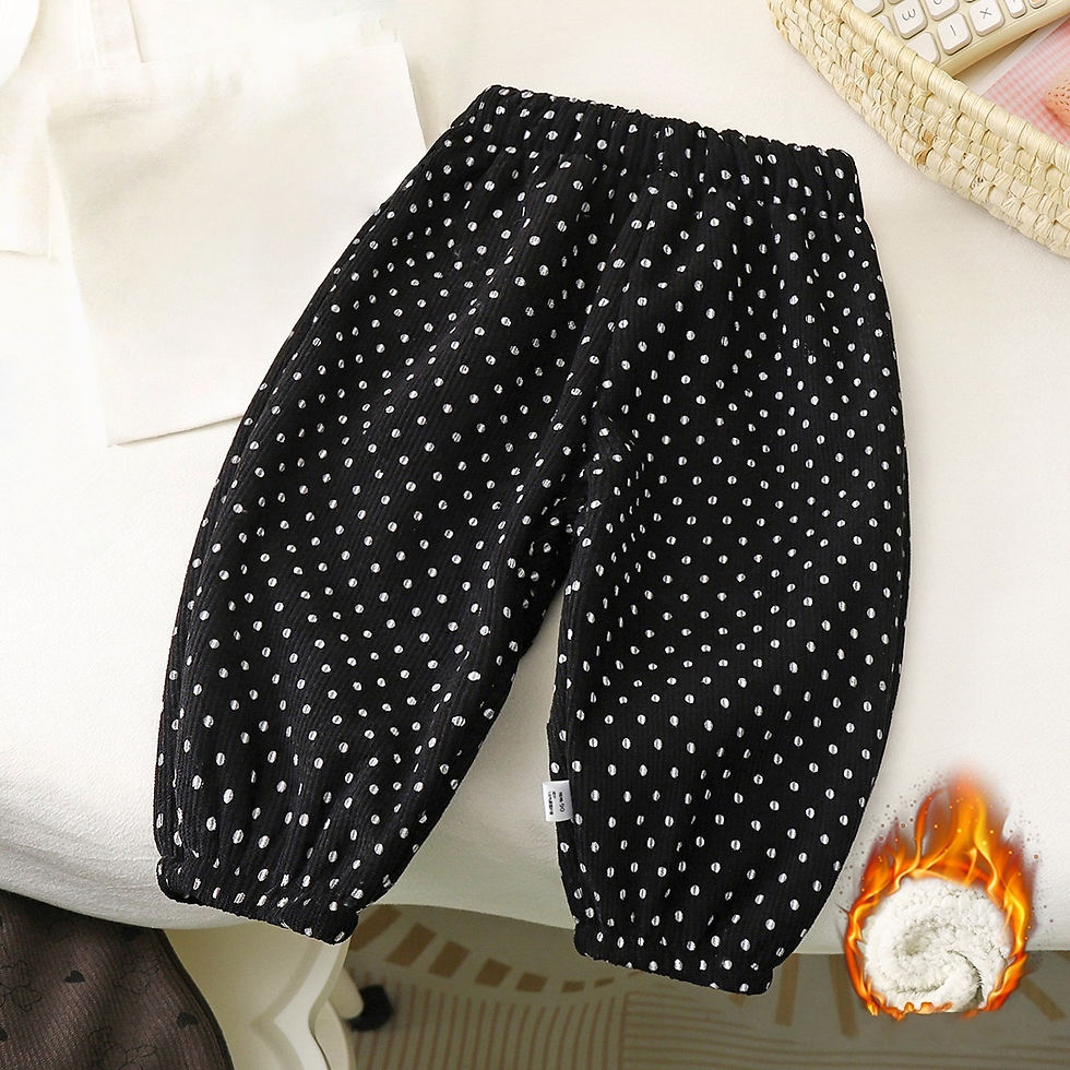 Thumbnail: 2026 Early Spring Fleece Lined Unisex Kids Pants Printed Toddler Boys Girls Trou