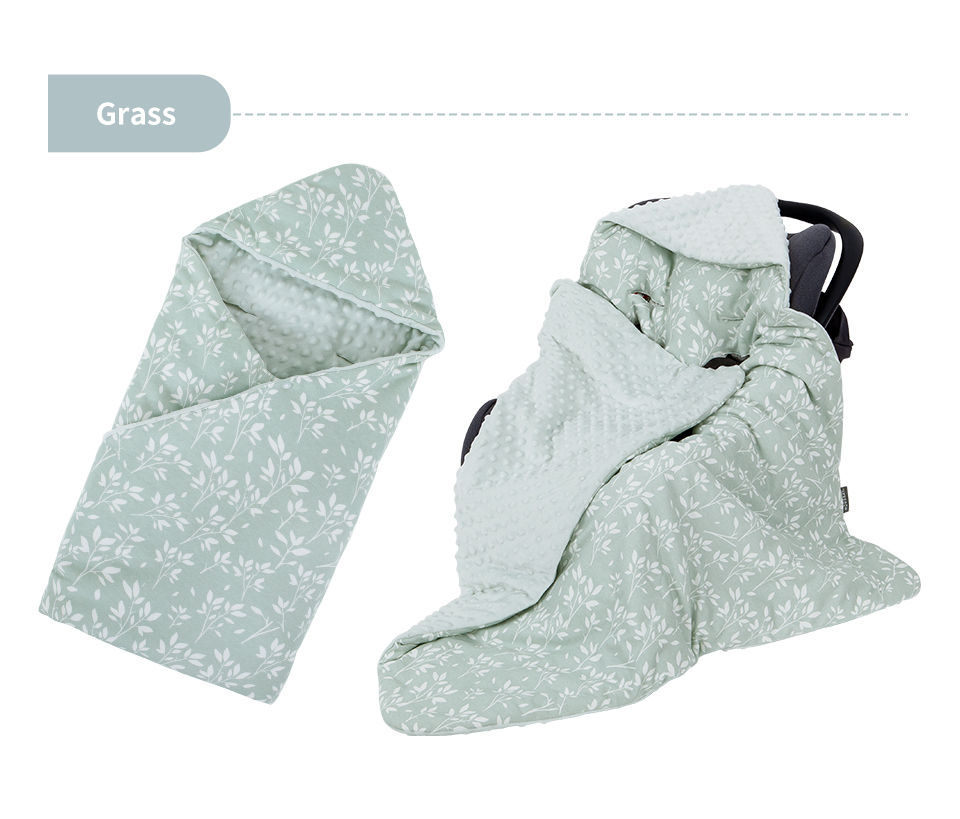 Thumbnail: Newborn Baby Blanket With Hooded Windproof Go Outside Warm Portable Swaddle Wrap