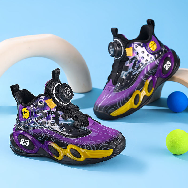 Thumbnail: Childrens Sneakers Mesh Breathe Shock-absorbing Training Outdoor Ultralight Anti