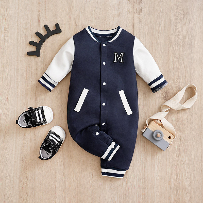 Thumbnail: Jumpsuit Newborn Baby Baseball uniform Spring and Autumn 0-18 months Boys Cotton