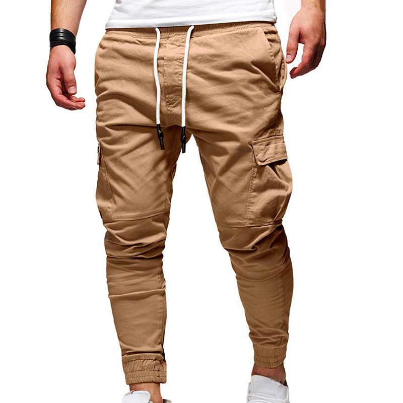 Thumbnail: Men's Pants Multi-Pockets Joggers Men Sweatpants 2025 New Casual Solid Cargo Pan