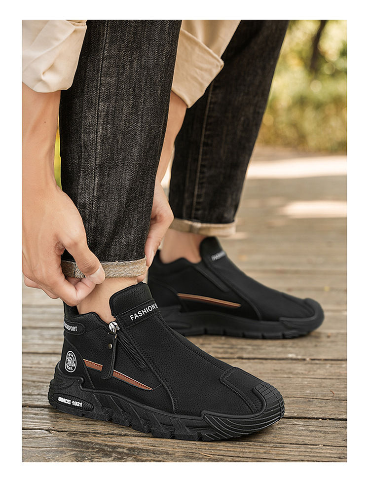 Thumbnail: Men's High-Cut Casual Sports Shoes Anti-Slip Wear-Resistant Ankle Boots Outdoor 