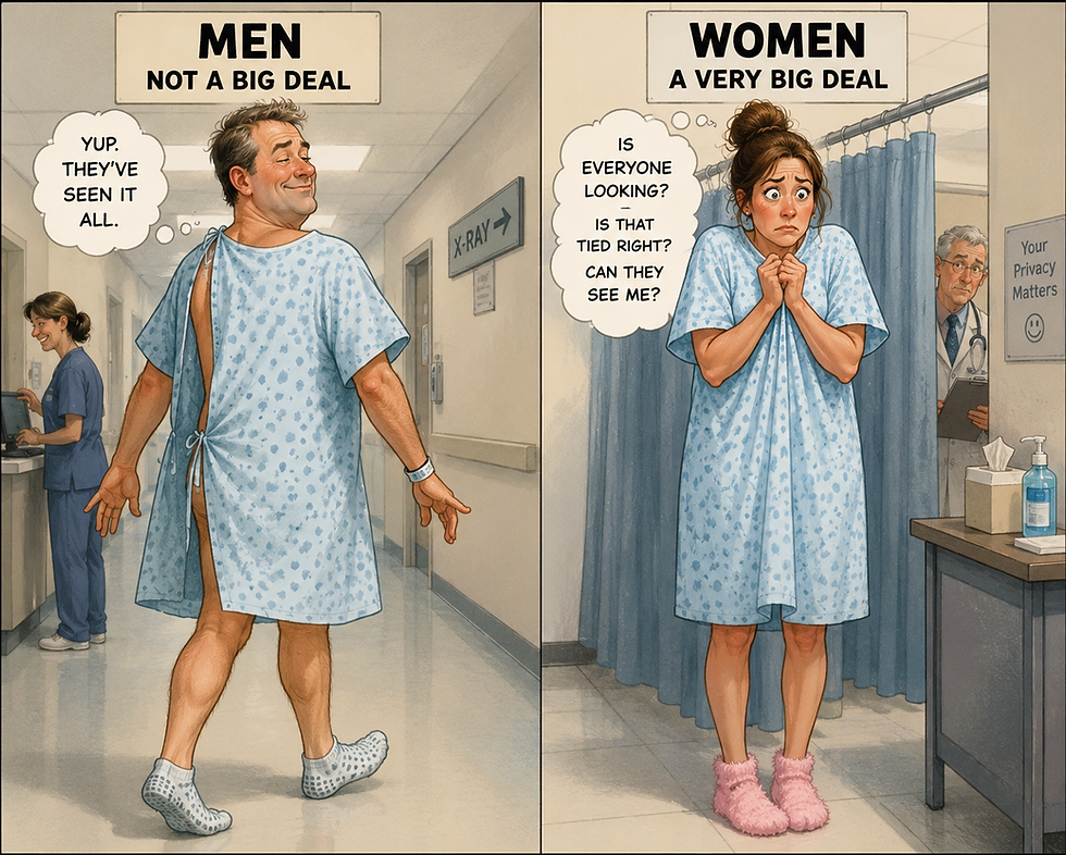 Hospital Modesty: Eh, They’ve Seen It All Before