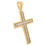 Thumbnail: YELLOW GOLD BEADED STYLE DIAMOND CROSS