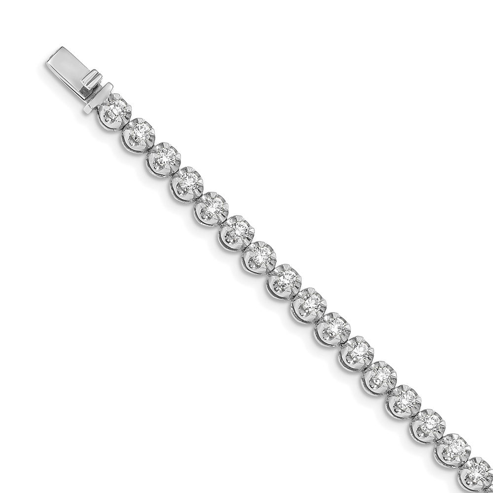 Textured Ladies Diamond Tennis Bracelet
