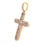Thumbnail: YELLOW GOLD BAGUETTE DIAMOND CROSS PENDANT