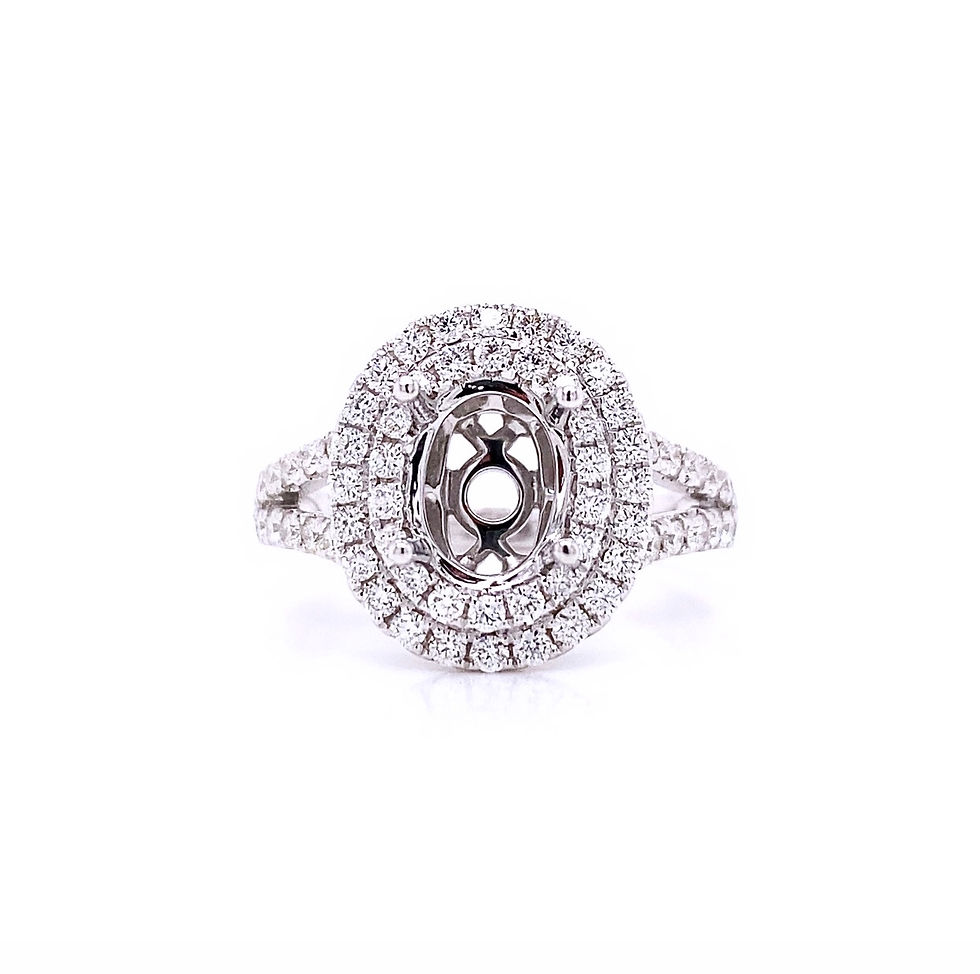 Thumbnail: DOUBLE OVAL HALO DIAMOND SETTING