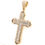 Thumbnail: FANCY YELLOW GOLD DIAMOND CROSS PENDANT