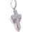 Thumbnail: WHITE GOLD DIAMOND DRIP CROSS PENDANT