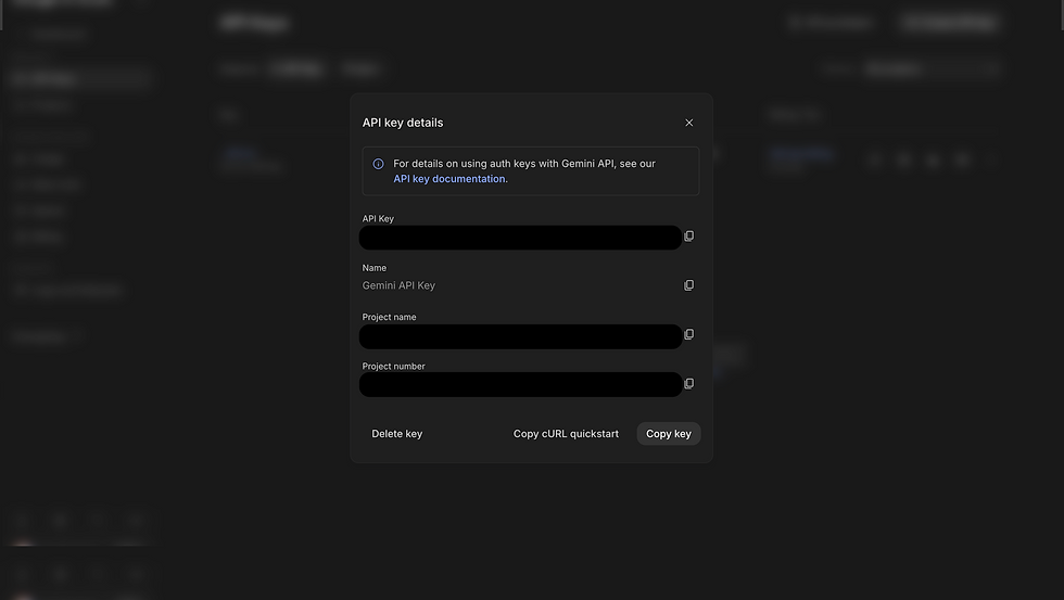 API Key Details | Google AI Studio