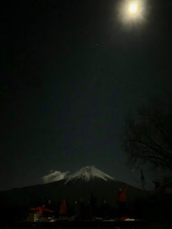月と富士山