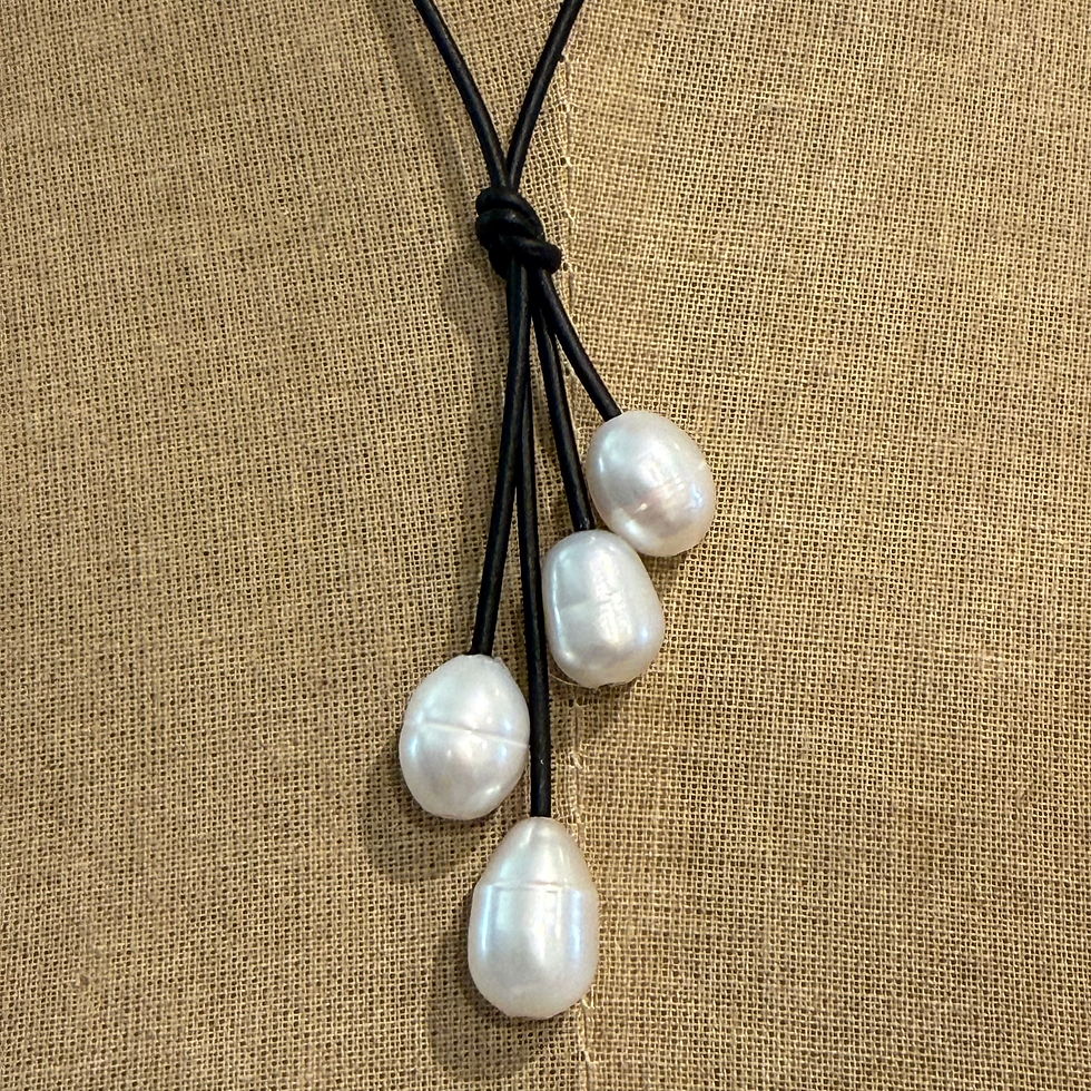 Thumbnail: Pearl fall on Leather 
