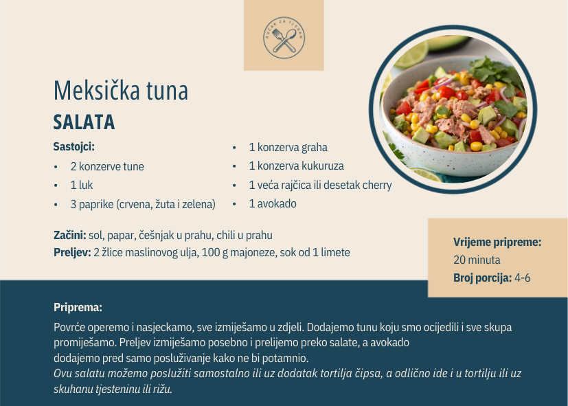 MEKSIČKA TUNA SALATA