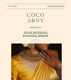 Wedding Running Order Template
