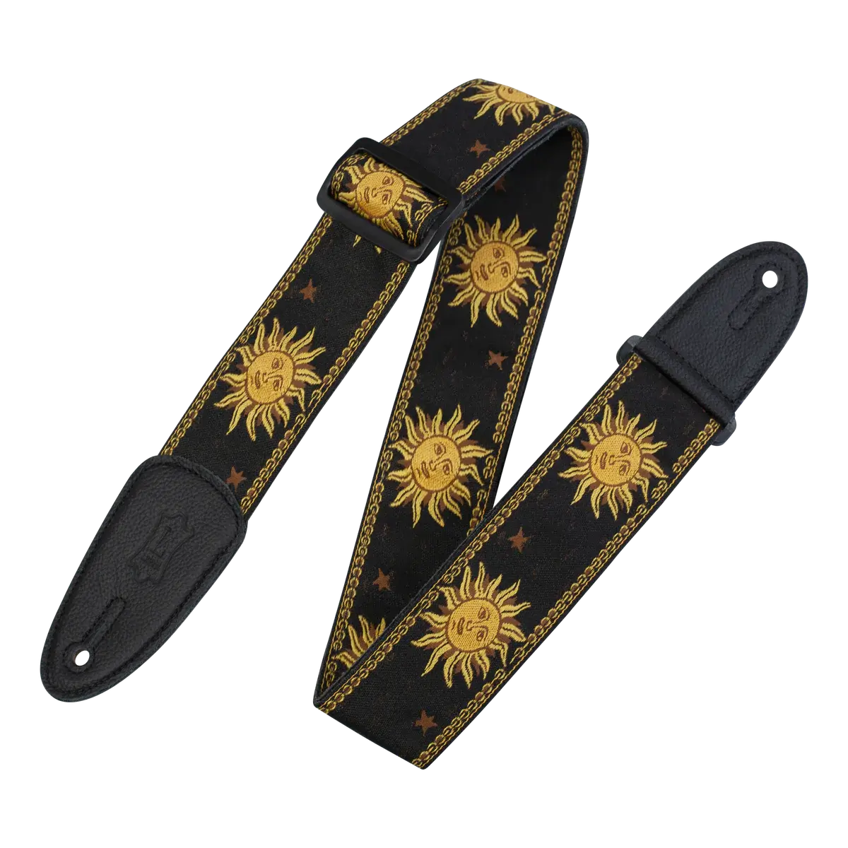 Levy's MPJG-SUN-BLK, courroie de Guitare 2''