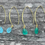 Thumbnail: Gold Sea Glass Eclipse Drop Earrings Gold Plated