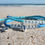 Thumbnail: Silver Cowrie Sea Glass Bracelet-Adjustable Blue Thread Bracelet