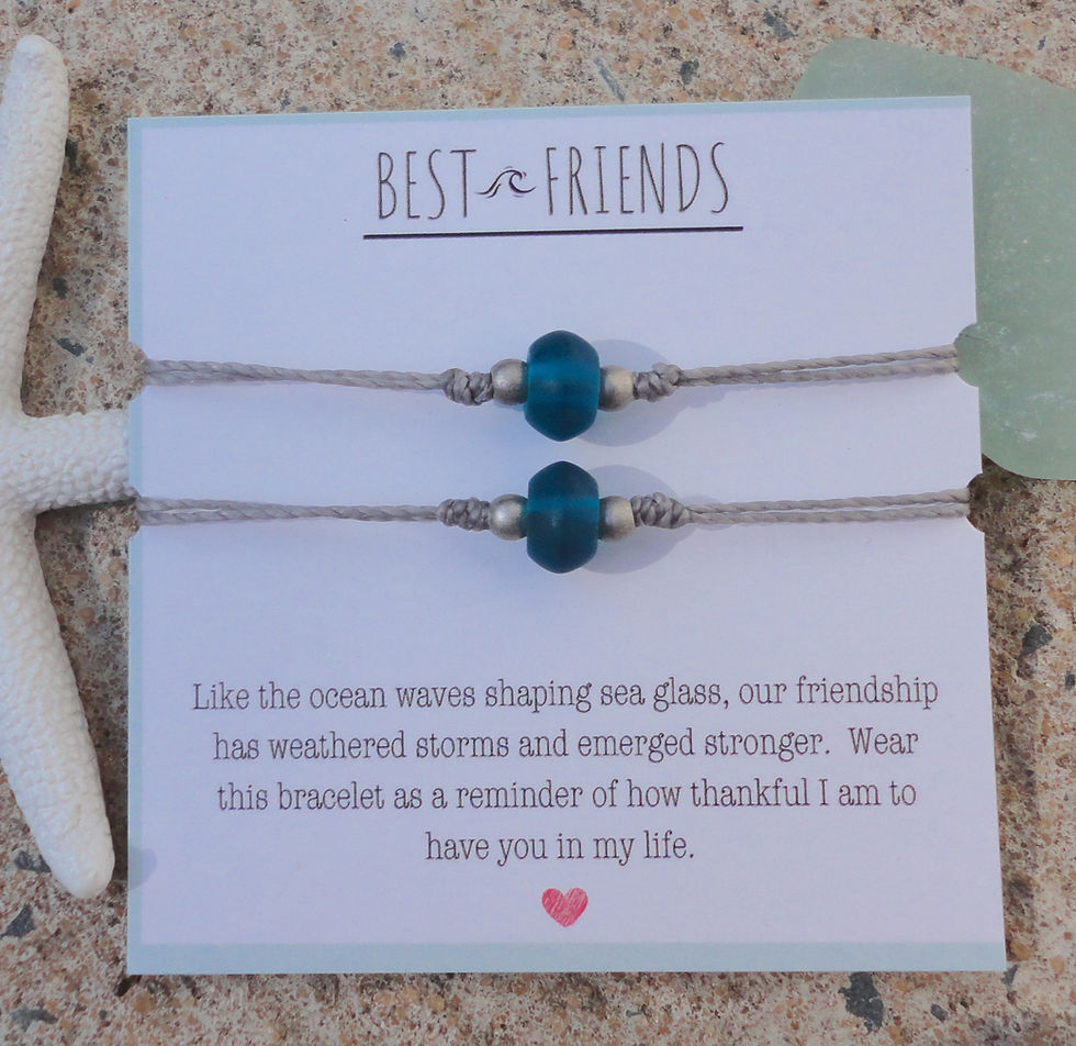 Thumbnail: Best Friend Bracelet, Minimalist Sea Glass Bracelet