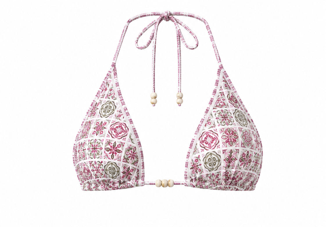 Nola bikini top in Tessera