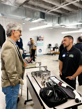 L: Brett Smith and Chip Geppi of Hybrid and Electric Car Sales, Brentwood, TN