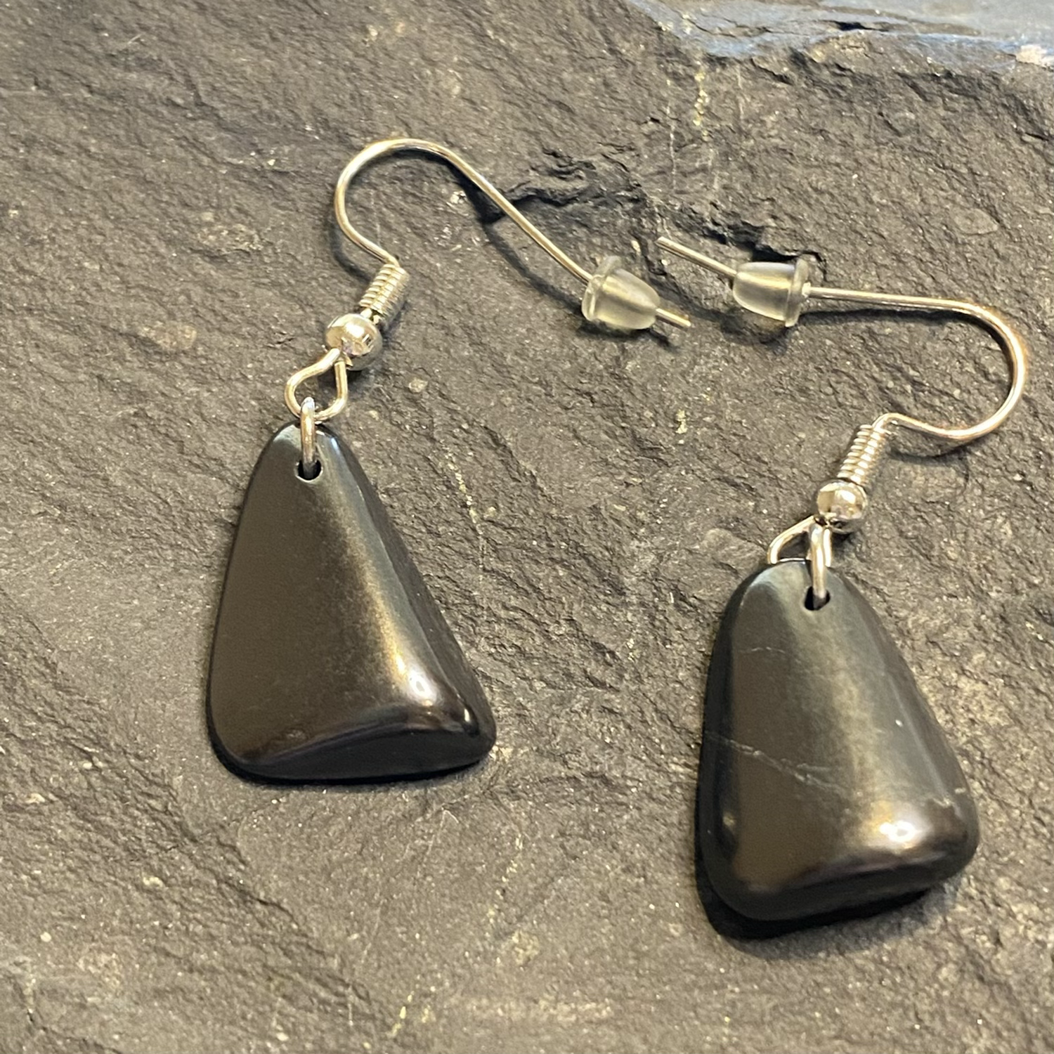Tumble Shungite Earrings