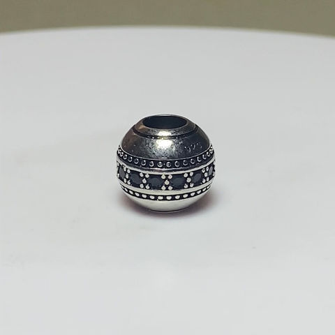 Thumbnail: Shungite And Sterling Silver Bead "Fast Lane" Bracelet