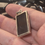 Thumbnail: Shungite Cabochon Set In Sterling Silver - Rectangle