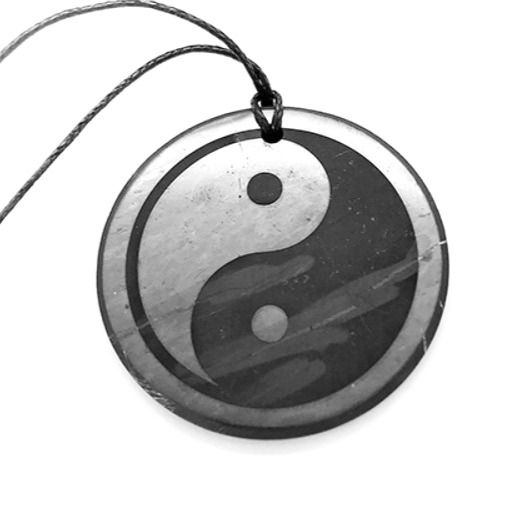 SHUNGITE YING AND YANG PENDANT
