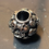 Thumbnail: Shungite And Sterling Silver Bead "Skulls" Bracelet