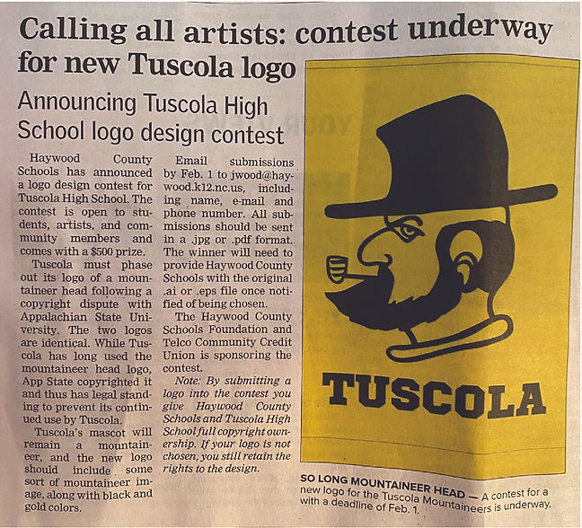 Newspaper clipping about illustration contest