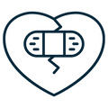 Healing a broken heart icon