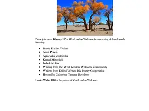 Poplars in the Desert Poetry Event13.2.23