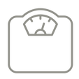 Line icon of a weighing scale for a nutritional therapist