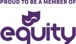 Logo of Equity - comedy and tragedy masks