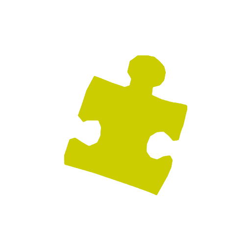 A single golden yellow puzzle piece prominently displayed on black background.