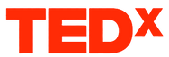 Red TEDx logo on black background for conference promotion and branding.