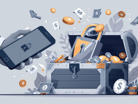 a hand holding a key that is also a smartphone