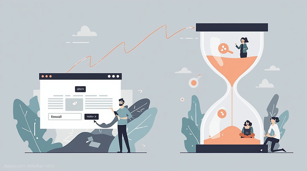 An hourglass is trickling sand