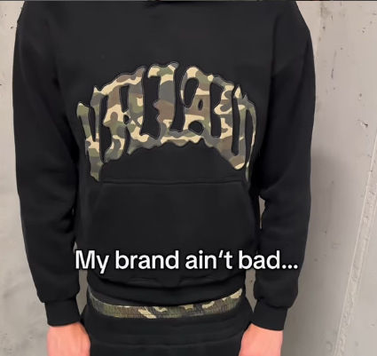 Thumbnail: Streetwear Hooded Sweatshirt Set with Leopard Embroidery
