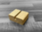 Thumbnail: Fused glass oak display stands with central groove