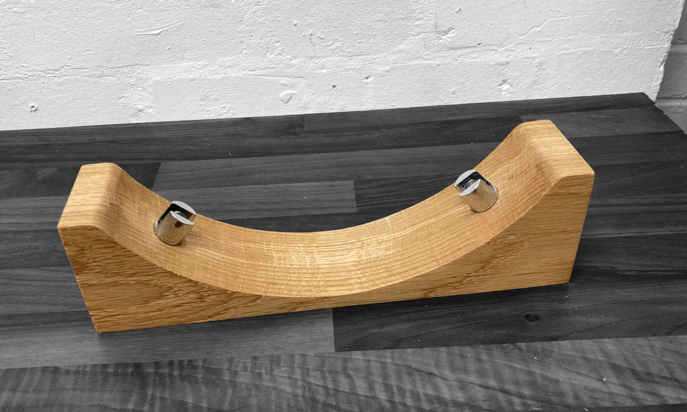 Circular 300mm dia stand holder Oak Clamp style display stands for glass fusion