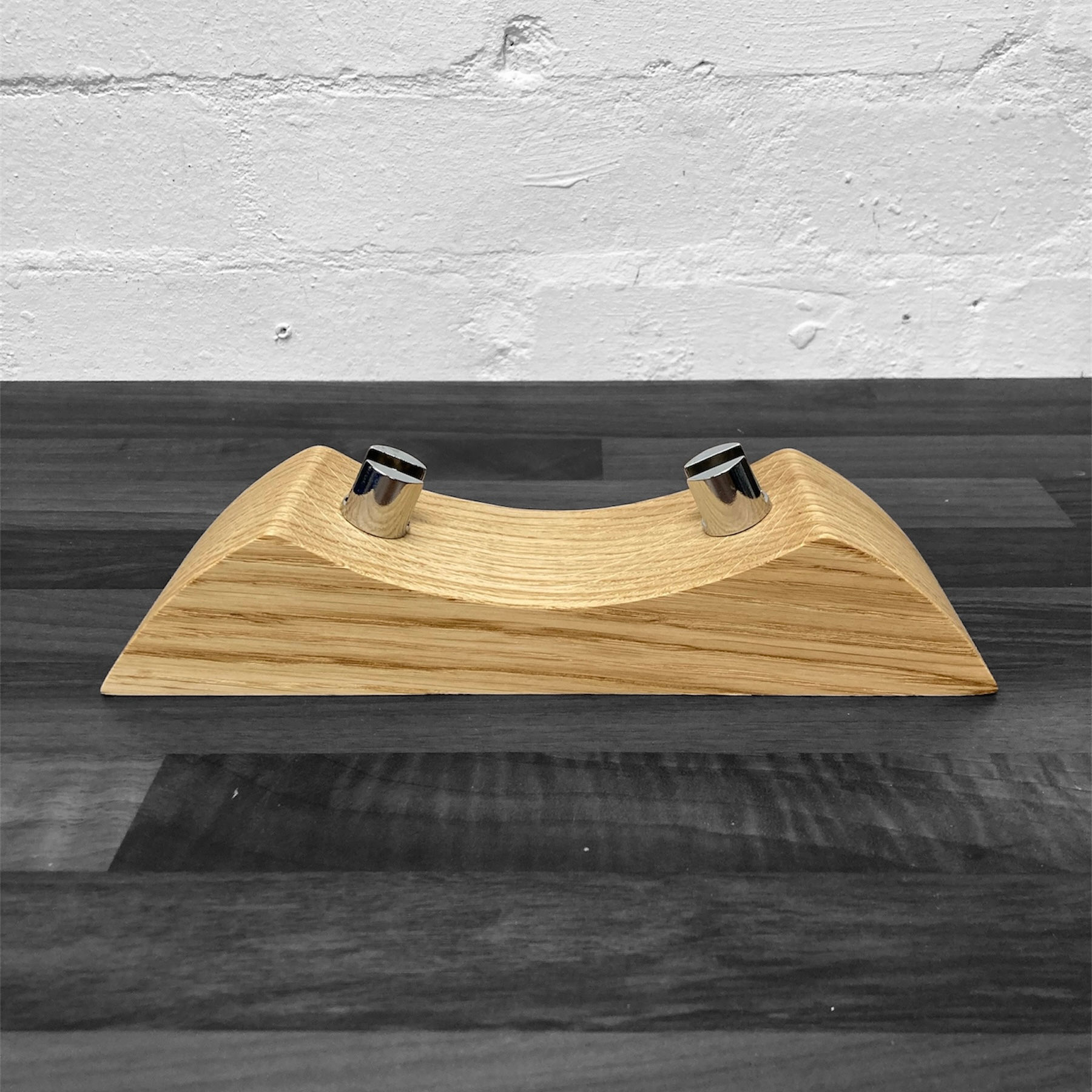 Curvy Circular stand for 250mm diameter holder Oak Clamp style 25cm