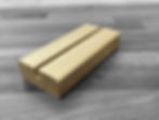 Thumbnail: Fused glass oak display stands with central groove